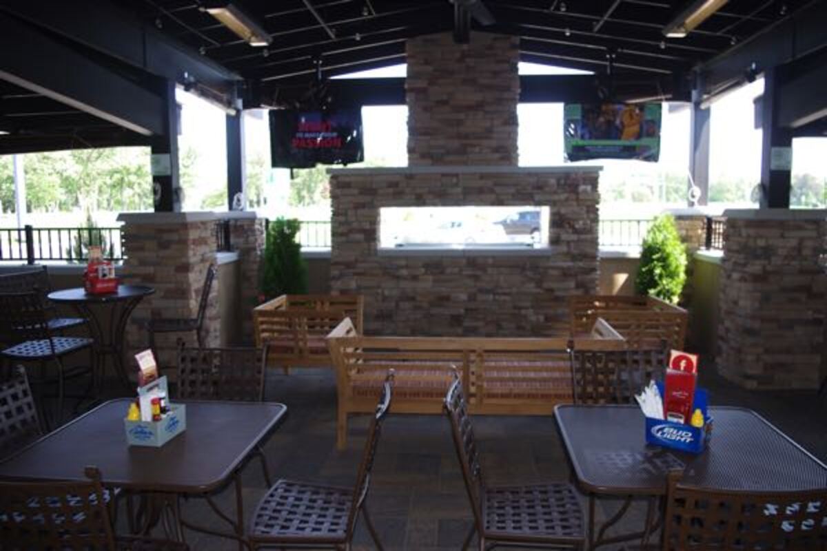 Torges Live Austin: Open Air Patio and Fireplace